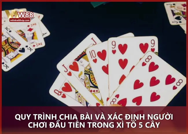 Quy trình chia bài và xác định người chơi đầu tiên trong Xì Tố 5 Cây