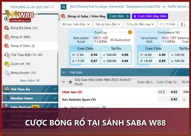 Khám phá những trận đấu bóng rổ kịch tính tại SABA Thể Thao – nơi cung cấp tỷ lệ cược hấp dẫn và đa dạng giải đấu toàn cầu.