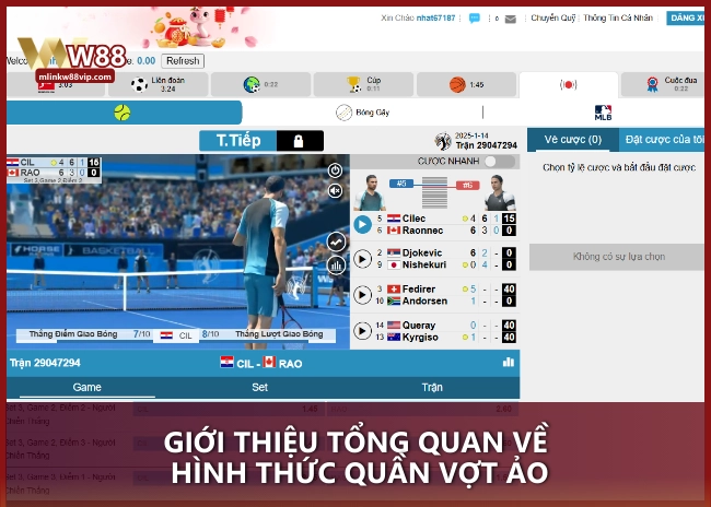 Giới thiệu tổng quan về hình thức Quần Vợt ảo