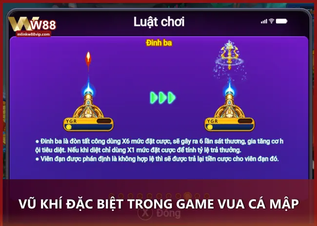 Vũ khí đặc biệt trong game Vua Cá Mập